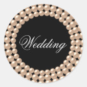 Pearl Strings Jeweled bruiloft Sticker (Voorkant)