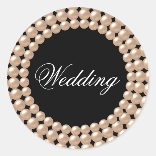 Pearl Strings Jeweled bruiloft Sticker (Voorkant)