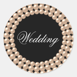 Pearl Strings Jeweled bruiloft Sticker