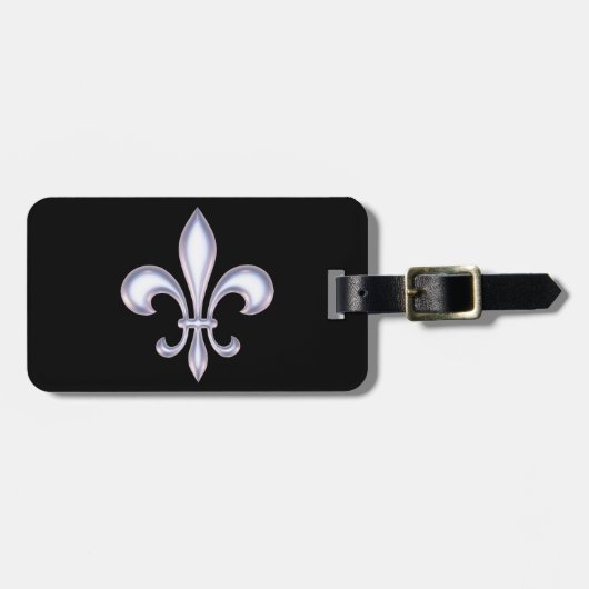 Pearl Style Fleur de Lis Bagagelabel (Voorkant horizontaal)