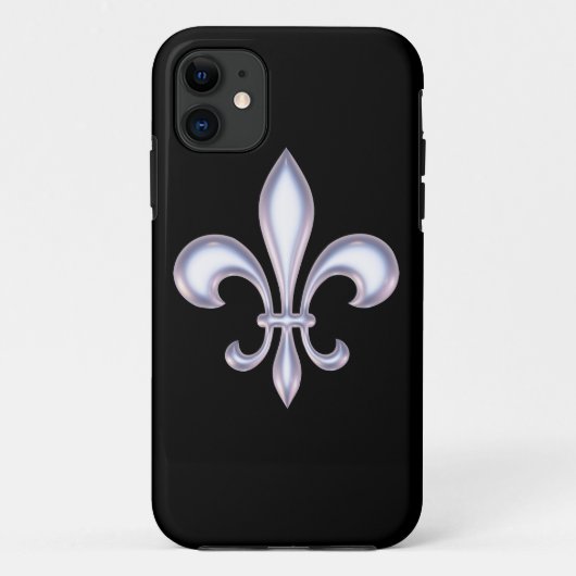 Pearl Style Fleur de Lis Case-Mate iPhone Case (Achterkant)