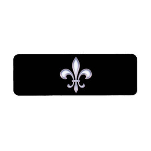 Pearl Style Fleur de Lis Etiket