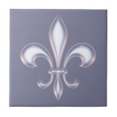 Pearl Style Fleur de Lis Tegeltje (Voorkant)