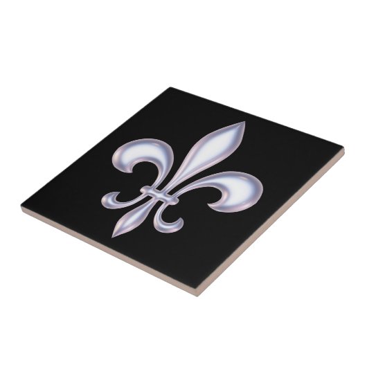 Pearl Style Fleur de Lis Tegeltje (Zijkant)