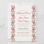 Pearl Swan Floral Lijst repetitie diner Kaart (Voorkant)