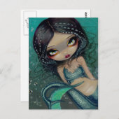 Pearl Swirl Mermaid Briefkaart (Voorkant / Achterkant)
