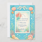 Pearl Tide Mermaid Baby Shower Kaart (Voorkant)