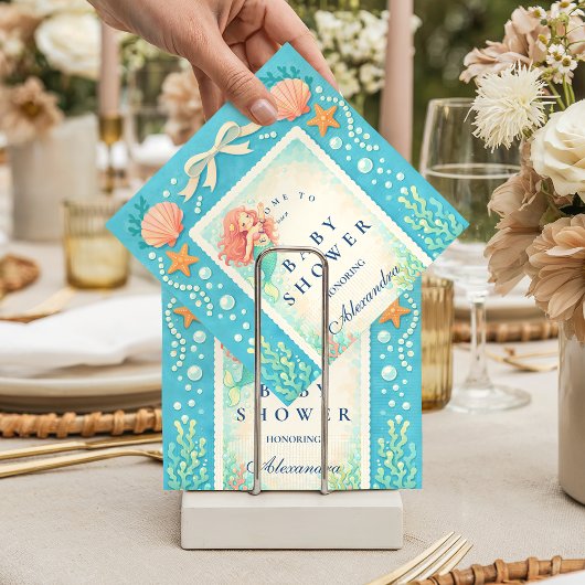 Pearl Tide Mermaid Baby Shower Servet