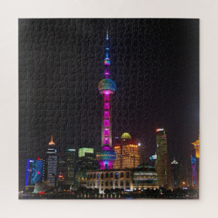 Pearl Tower - Shanghai, China - 20x20 - 676 pc Legpuzzel