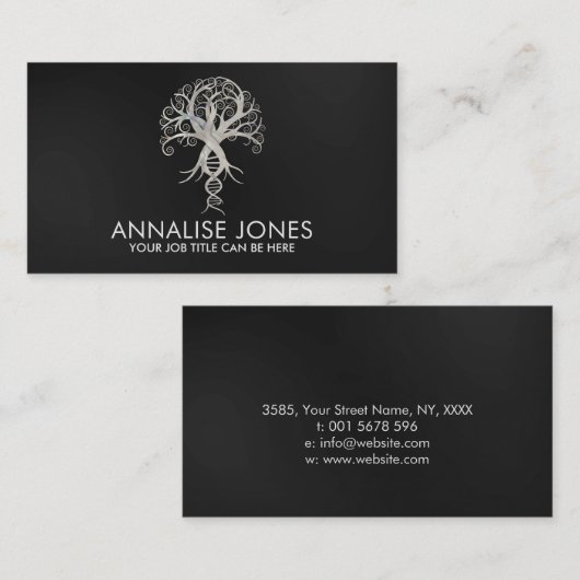 Pearl Tree of Life - Evolution DNA Visitekaartje (Voorkant / Achterkant)