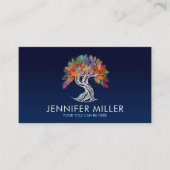 Pearl Tree of Life - kleurrijk blad Visitekaartje (Voorkant)