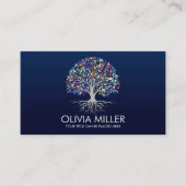 Pearl Tree of life - kleurrijke bladeren Visitekaartje (Voorkant)