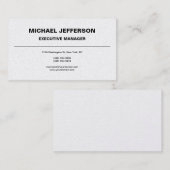 Pearl Trendy Modern Elegant Simple Black White Visitekaartje (Voorkant / Achterkant)