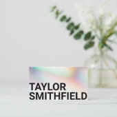 Pearl Typography Gradient Visitekaartje (Staand voorkant)