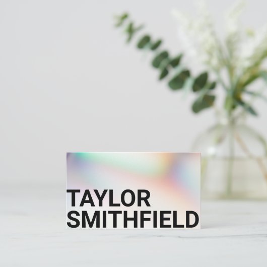 Pearl Typography Gradient Visitekaartje (Staand voorkant)