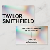 Pearl Typography Gradient Visitekaartje (Voorkant / Achterkant)