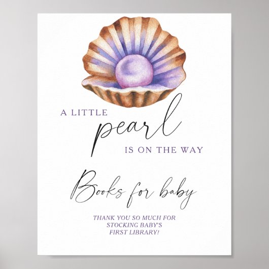Pearl Under the Sea Baby shower books for baby Poster (Voorkant)