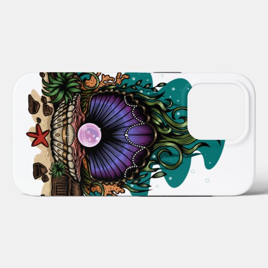 Pearl van het Zee Case-Mate iPhone Case (Achterkant (horizontaal))