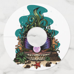 Pearl van het Zee Wijnglaslabel