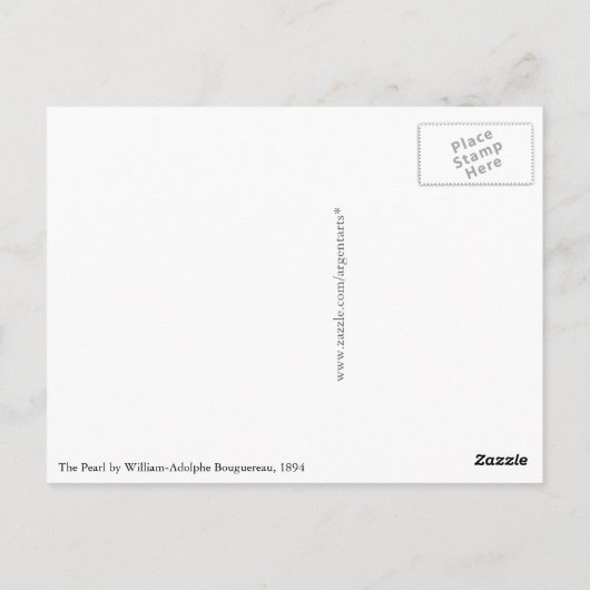 Pearl van William-Adolphe Bouguereau Briefkaart (Achterkant)