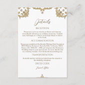  Pearl Vintage Wedding Details Informatiekaartje (Voorkant)