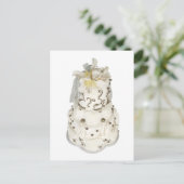 Pearl Wedding Cake Save the Date Card Aankondigingskaart (Staand voorkant)