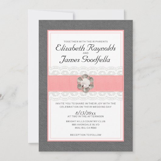 Pearl Wedding Invitations Kaart (Voorkant)