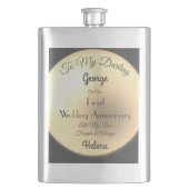 Pearl Wedding Jubileum Classic Flask. Flacon (Voorkant)