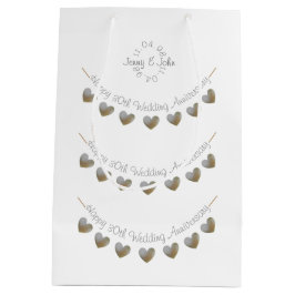 Pearl Wedding Jubileum medium geschenktas Cadeauzakje