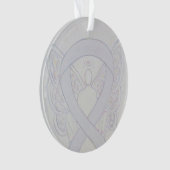 Pearl White Awareness Ribbon Angel Ornaments Ornament (voorkant)