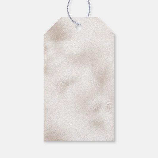 Pearl White Blue Christmas Tree Cadeaulabel (Achterkant)