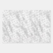 Pearl White Gold Glitter Sparkle Stars Inpakpapier Vel (Voorkant 2)