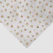 Pearl White Gold Glitter Sparkle Stars Tissuepapier (Detail)