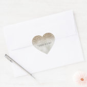 Pearl White Luxe Glitter Hart Sticker (Envelop)