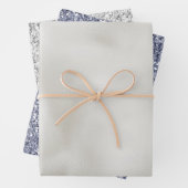 Pearl White Luxe Paarse Glam Inpakpapier Vel (In situ)