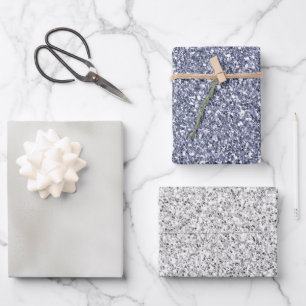 Pearl White Luxe Paarse Glam Inpakpapier Vel