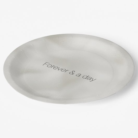 Pearl White Luxe Papieren Bordje (Gekanteld)