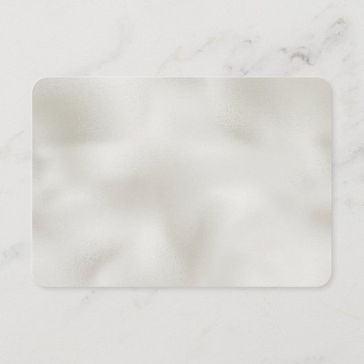 Pearl White Luxe Wedding RSVP Informatiekaartje (Achterkant)