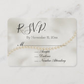 Pearl White Luxe Wedding RSVP Informatiekaartje (Voorkant)