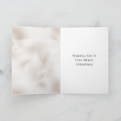 Pearl White Mint Green Christmas Tree Kaart (Binnen)