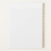 Pearl White Notebook with Gold Line – Elegant  Planner (Achterkant)