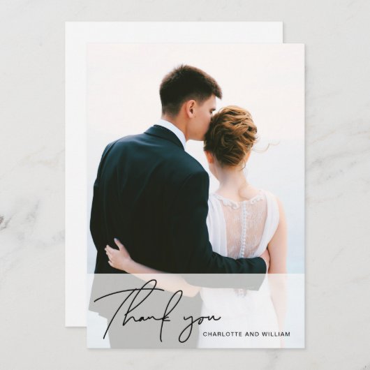 Pearl White Opaque | Bedankt voor de Kaart (Voorkant / Achterkant)