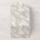 Pearl White Shell Abstract All In One Uitnodiging (Buitenkant)