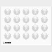 Pearl White Wedding Envelope Seal Ronde Sticker (Vel)