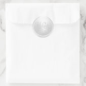 Pearl White Wedding Envelope Seal Ronde Sticker (Tas)