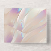 Pearl Wit Blauw Paarse Abstract All In One Uitnodiging (Achterkant)