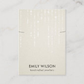 PEARL WIT LICHT SNAREN KETTING BAND DISPLAY VISITEKAARTJE (Voorkant)