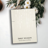 PEARL WIT LICHT SNAREN KETTING BAND DISPLAY VISITEKAARTJE