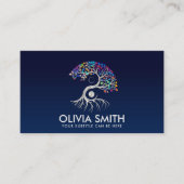 Pearl Yin Yang Tree - kleurrijke bladeren Visitekaartje (Voorkant)