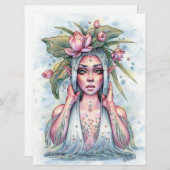 Pearla Fantasy Nymph Mermaid Art Kaart (Voorkant / Achterkant)